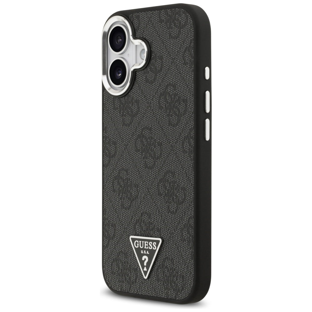 Capa MagSafe para Apple iPhone 17, Guess, Logo Triângulo 4G, Preta Prateada