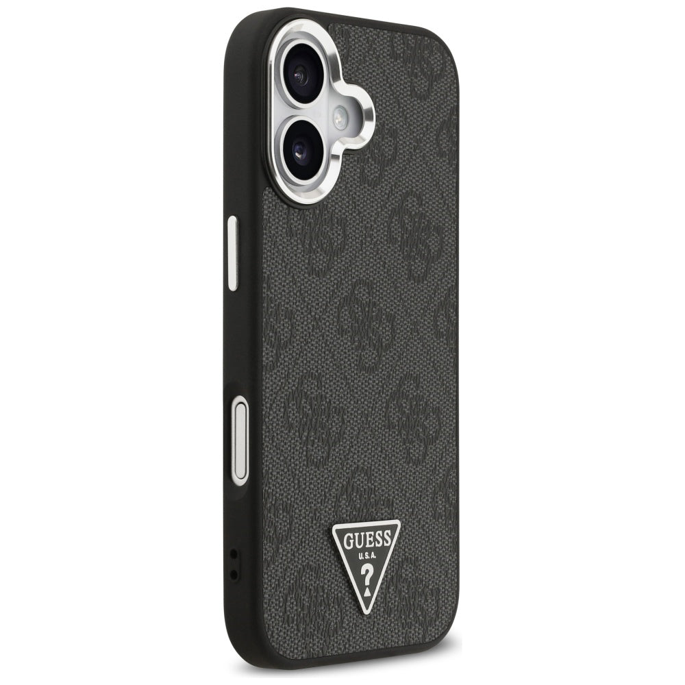 Capa MagSafe para Apple iPhone 17, Guess, Logo Triângulo 4G, Preta Prateada