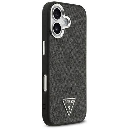 Capa MagSafe para Apple iPhone 17, Guess, Logo Triângulo 4G, Preta Prateada
