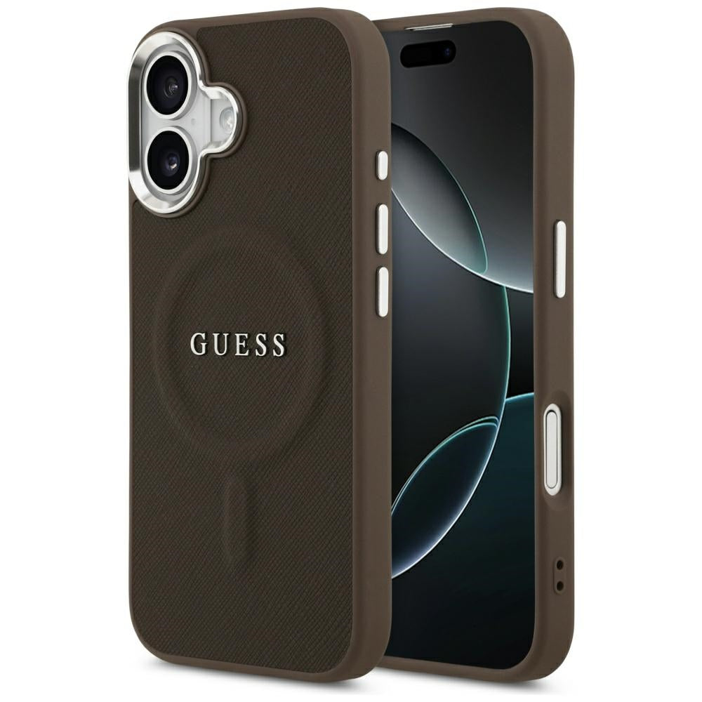 Capa MagSafe para Apple iPhone 17, Guess, Classic Logo, Castanho