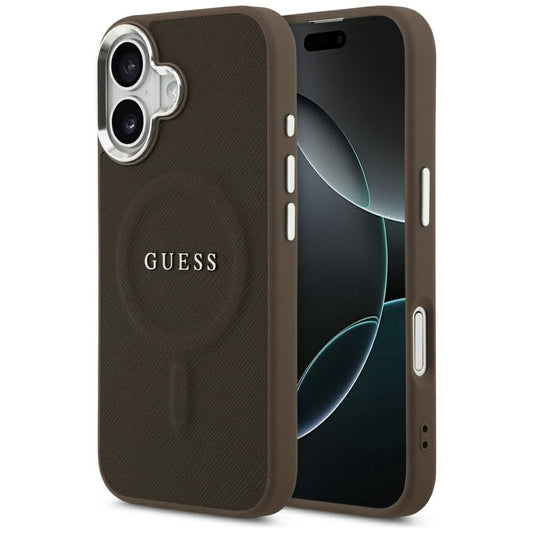 Capa MagSafe para Apple iPhone 17, Guess, Classic Logo, Castanho