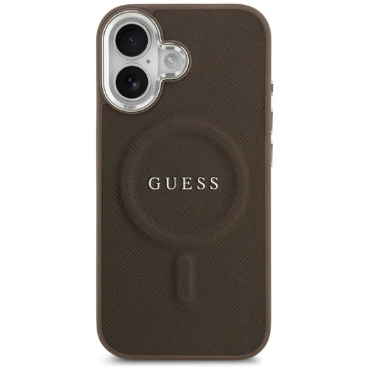 Capa MagSafe para Apple iPhone 17, Guess, Classic Logo, Castanho