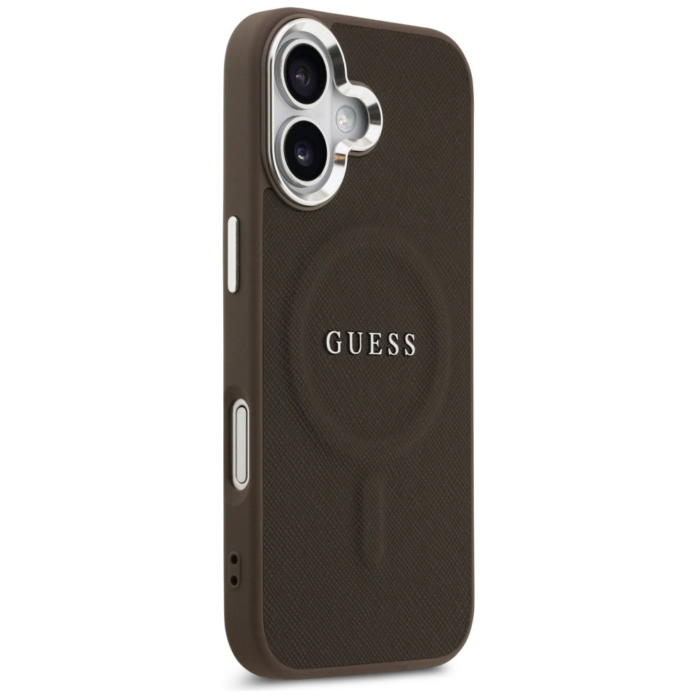 Capa MagSafe para Apple iPhone 17, Guess, Classic Logo, Castanho