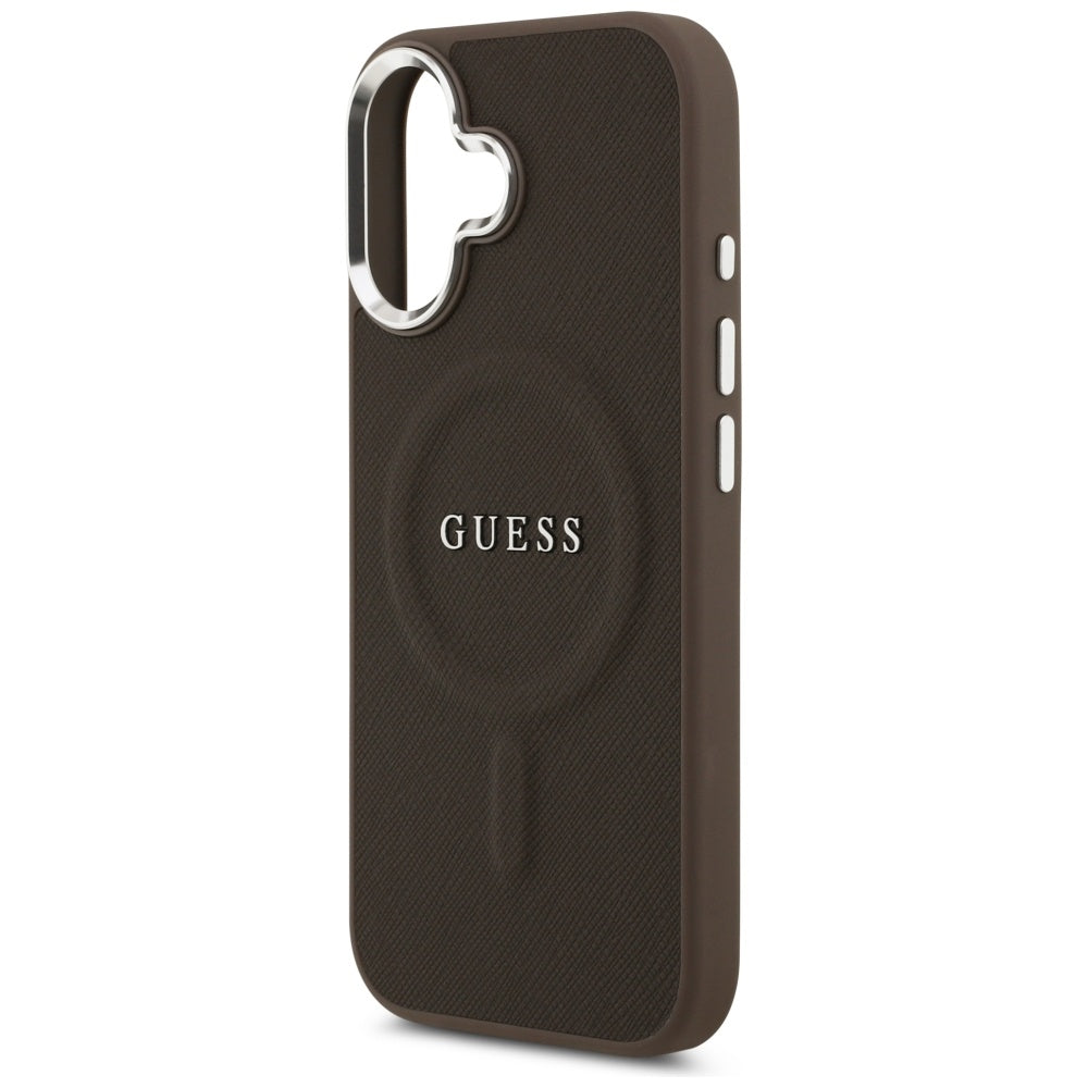 Capa MagSafe para Apple iPhone 17, Guess, Classic Logo, Castanho