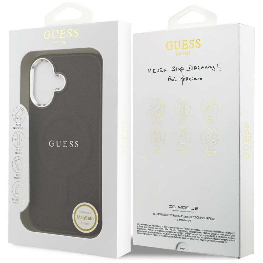 Capa MagSafe para Apple iPhone 17, Guess, Classic Logo, Castanho