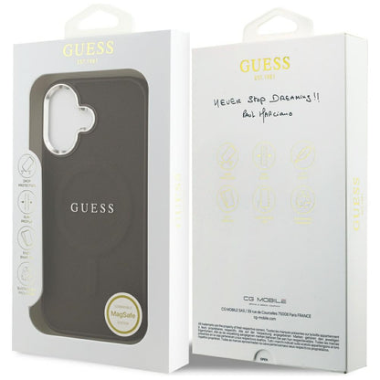 Capa MagSafe para Apple iPhone 17, Guess, Classic Logo, Castanho