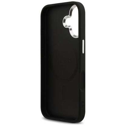 Capa MagSafe para Apple iPhone 17, Guess, Glitter Triangle Logo, Preta