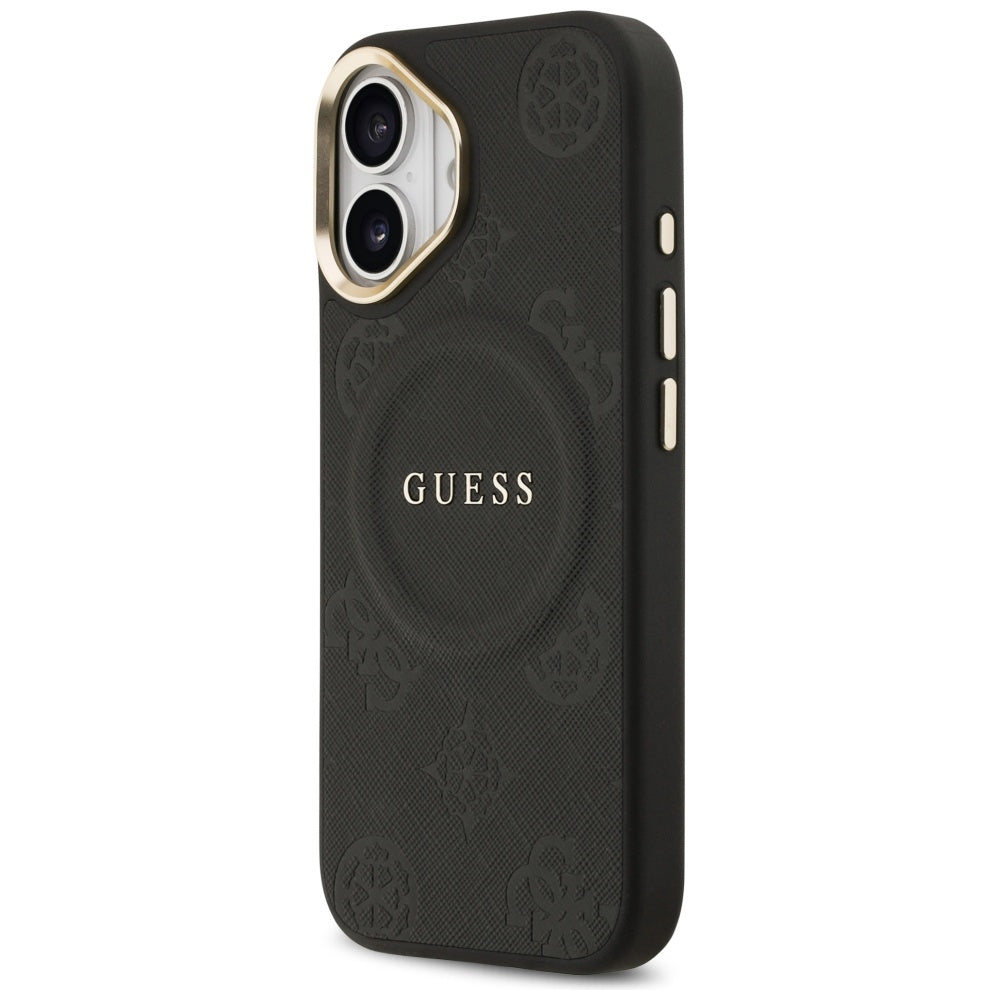 Capa MagSafe para Apple iPhone 17, Guess, Peony Hot Stamp, Preta