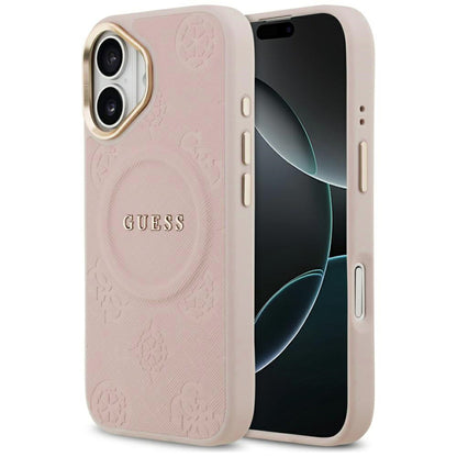 Capa MagSafe para Apple iPhone 17, Guess, Peony Hot Stamp, Rosa