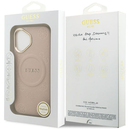 Capa MagSafe para Apple iPhone 17, Guess, Peony Hot Stamp, Rosa