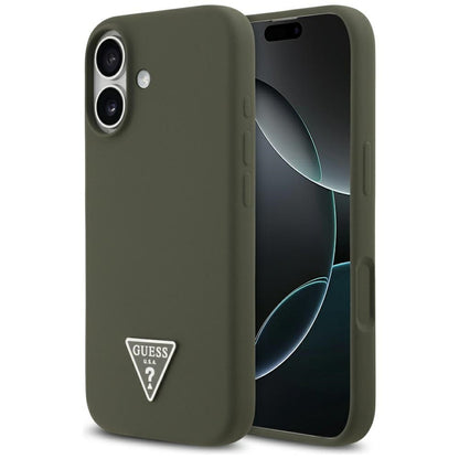 Capa MagSafe para Apple iPhone 17, Guess, Logo Triângulo, Caqui
