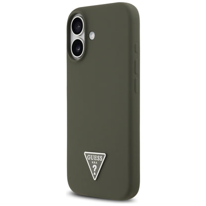 Capa MagSafe para Apple iPhone 17, Guess, Logo Triângulo, Caqui