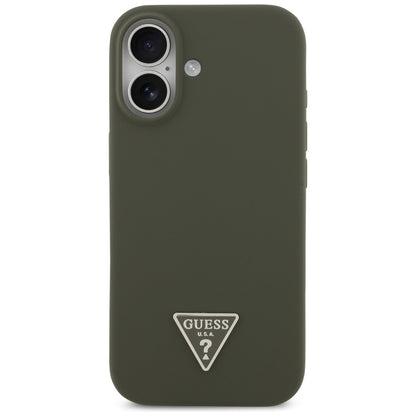 Capa MagSafe para Apple iPhone 17, Guess, Logo Triângulo, Caqui
