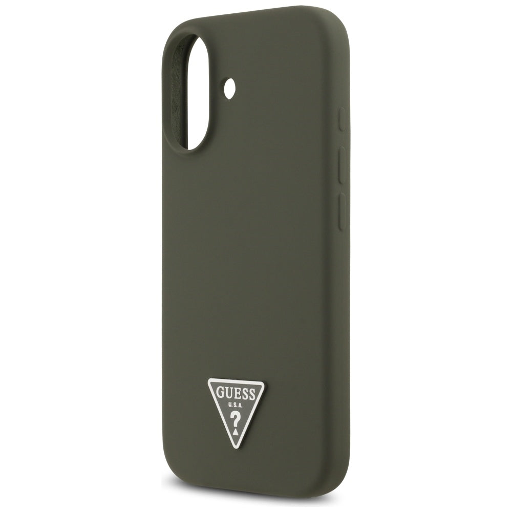 Capa MagSafe para Apple iPhone 17, Guess, Logo Triângulo, Caqui