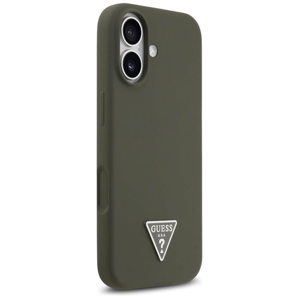 Capa MagSafe para Apple iPhone 17, Guess, Logo Triângulo, Caqui