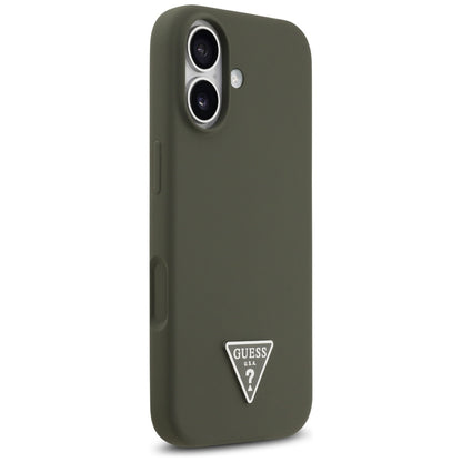 Capa MagSafe para Apple iPhone 17, Guess, Logo Triângulo, Caqui