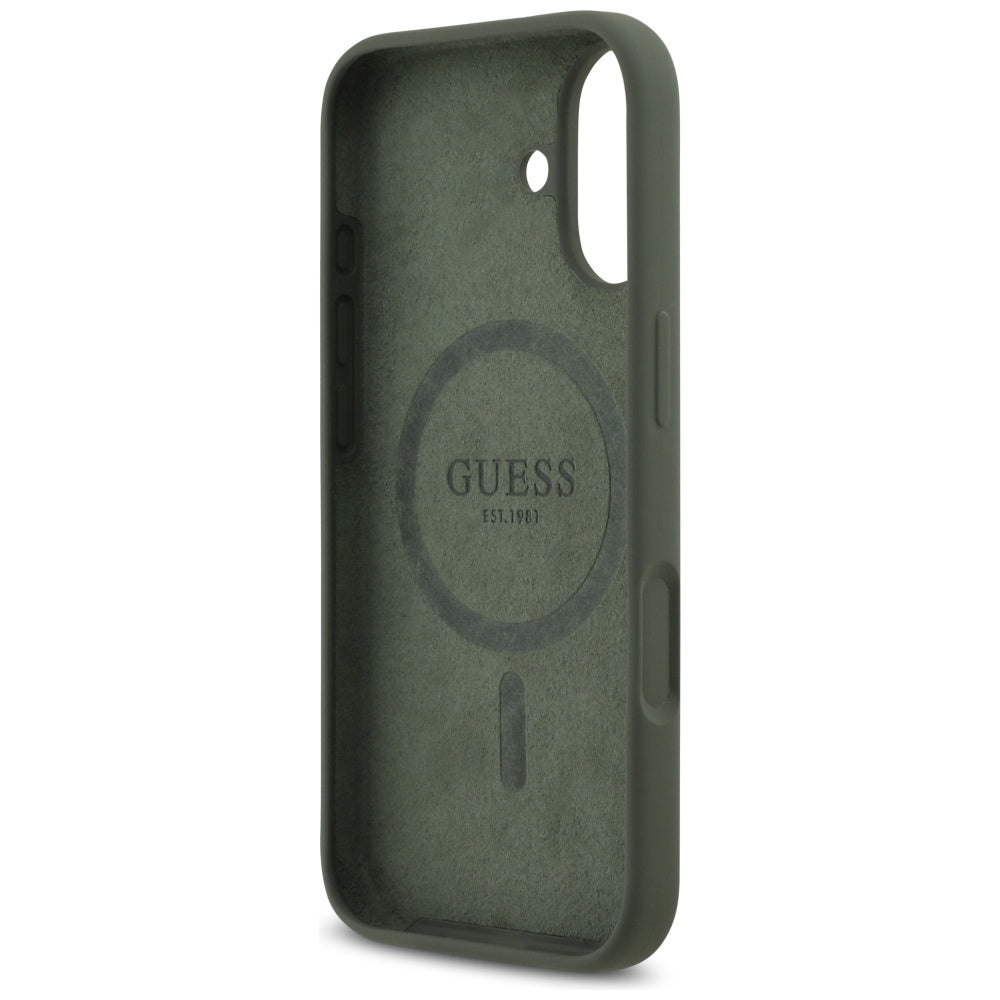 Capa MagSafe para Apple iPhone 17, Guess, Logo Triângulo, Caqui