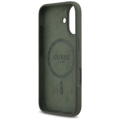 Capa MagSafe para Apple iPhone 17, Guess, Logo Triângulo, Caqui