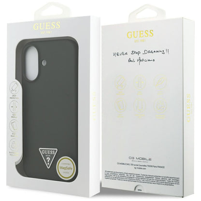 Capa MagSafe para Apple iPhone 17, Guess, Logo Triângulo, Caqui