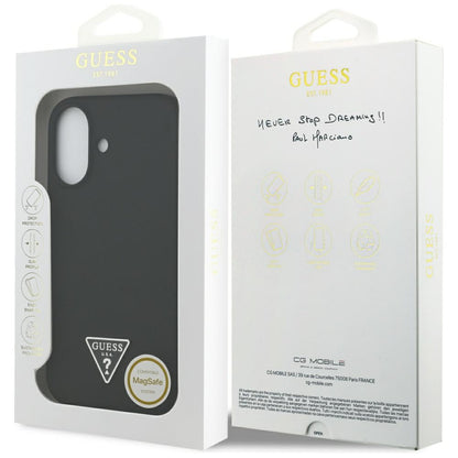 Capa MagSafe para Apple iPhone 17, Guess, Logo Triângulo, Preta