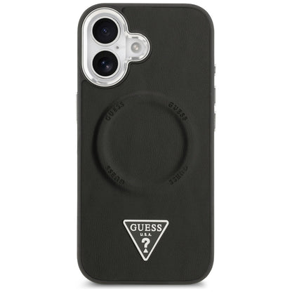 Capa MagSafe para Apple iPhone 17, Guess, Logo Triângulo, Preta Prateada