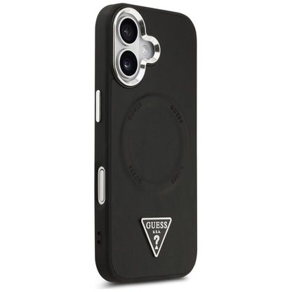 Capa MagSafe para Apple iPhone 17, Guess, Logo Triângulo, Preta Prateada