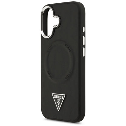 Capa MagSafe para Apple iPhone 17, Guess, Logo Triângulo, Preta Prateada