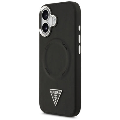 Capa MagSafe para Apple iPhone 17, Guess, Logo Triângulo, Preta Prateada