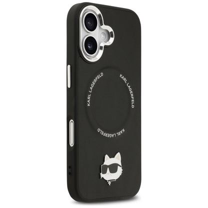 Capa MagSafe para Apple iPhone 17, Karl Lagerfeld, Choupette Pin, Preta