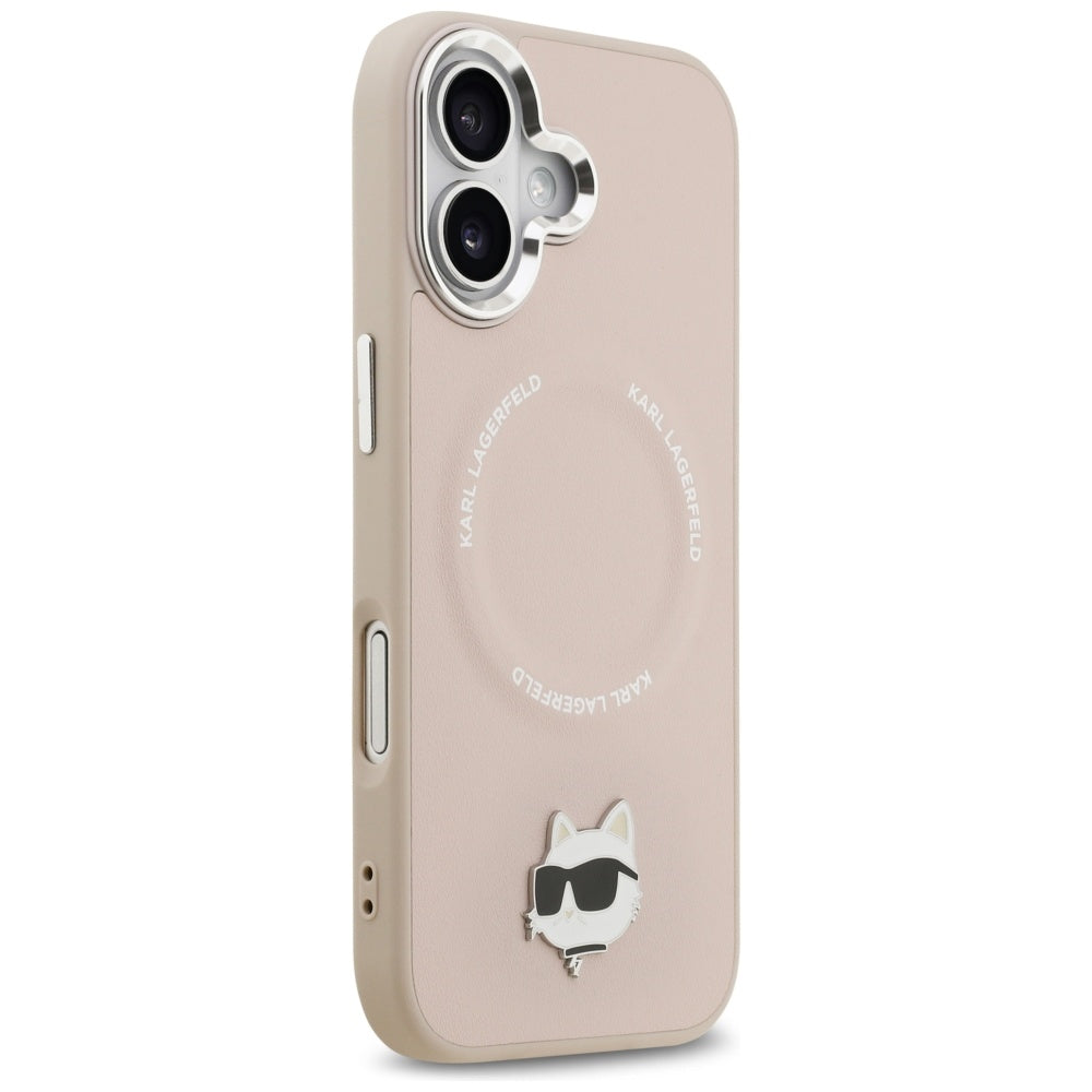Capa MagSafe para Apple iPhone 17, Karl Lagerfeld, Choupette Pin, Rosa