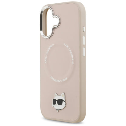 Capa MagSafe para Apple iPhone 17, Karl Lagerfeld, Choupette Pin, Rosa