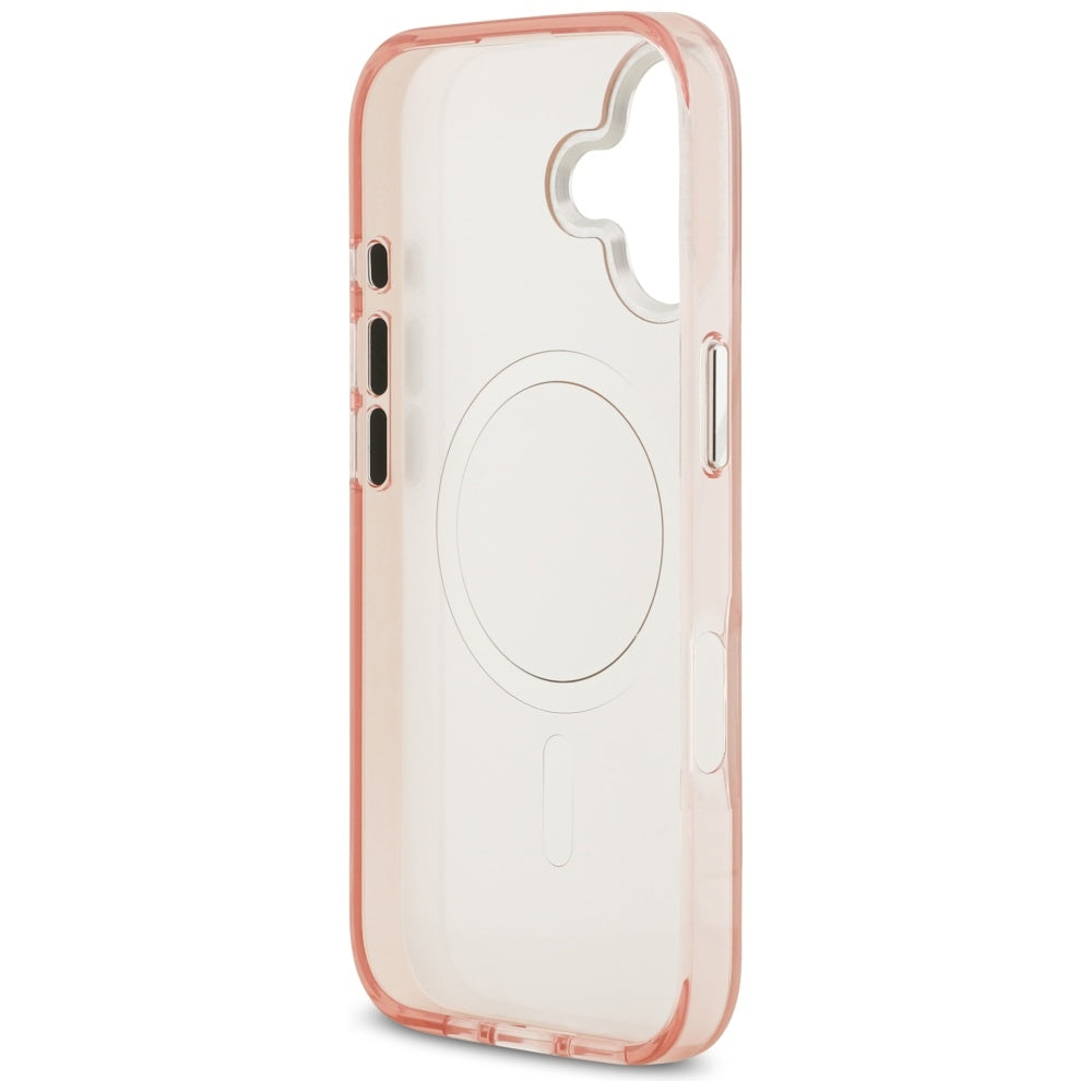 Capa MagSafe para Apple iPhone 17, Karl Lagerfeld, IML Aquarelle Logo Choupette, Rosa