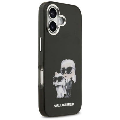 MagSafe Case for Apple iPhone 17, Karl Lagerfeld, IML Aquarelle Karl & Choupette Logo, Black