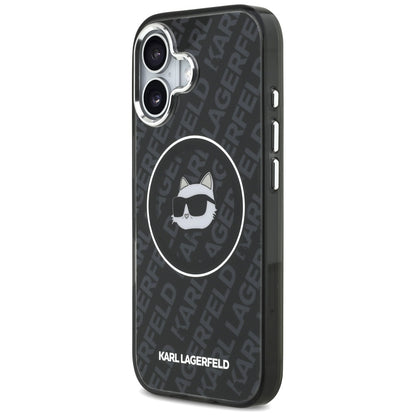 Capa MagSafe para Apple iPhone 17, Karl Lagerfeld, IML Choupette's Head, Preta.