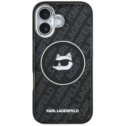 Capa MagSafe para Apple iPhone 17, Karl Lagerfeld, IML Choupette's Head, Preta.