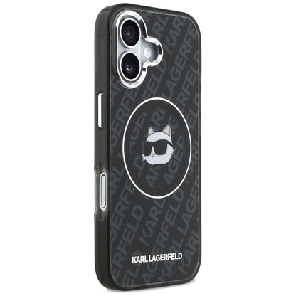 Capa MagSafe para Apple iPhone 17, Karl Lagerfeld, IML Choupette's Head, Preta.
