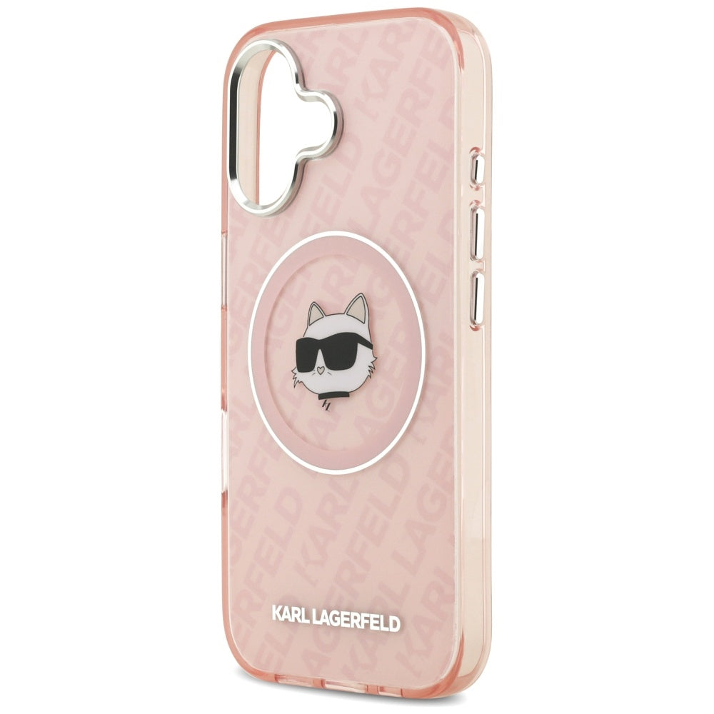 Capa MagSafe para Apple iPhone 17, Karl Lagerfeld, IML Choupette's Head, Rosa