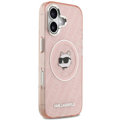Capa MagSafe para Apple iPhone 17, Karl Lagerfeld, IML Choupette's Head, Rosa