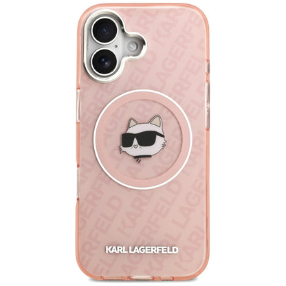 Capa MagSafe para Apple iPhone 17, Karl Lagerfeld, IML Choupette's Head, Rosa
