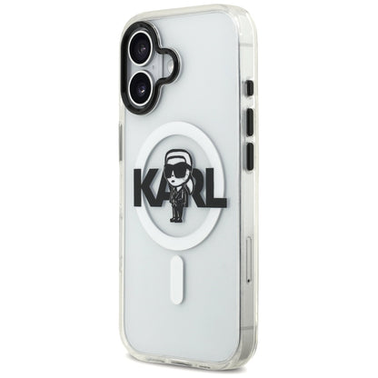 Capa MagSafe para Apple iPhone 17, Karl Lagerfeld, IML Sketch Logo Karl, Transparente
