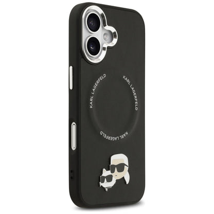 MagSafe Case for Apple iPhone 17, Karl Lagerfeld, Karl & Choupette Pins, Black
