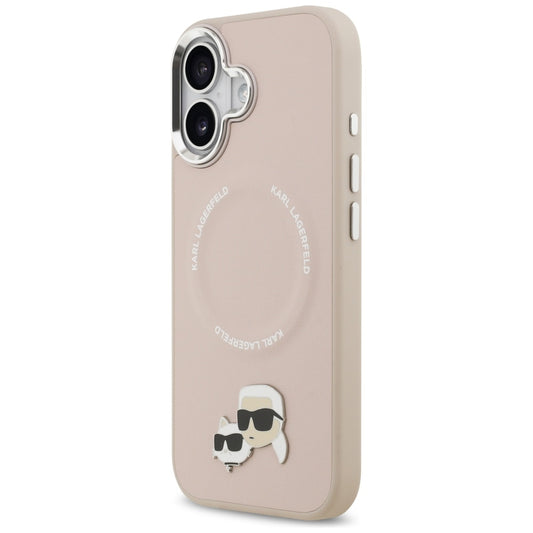 Capa MagSafe para Apple iPhone 17, Karl Lagerfeld, Karl & Choupette Pins, Rosa