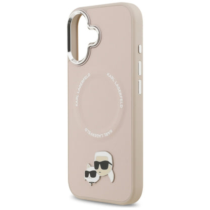 Capa MagSafe para Apple iPhone 17, Karl Lagerfeld, Karl & Choupette Pins, Rosa