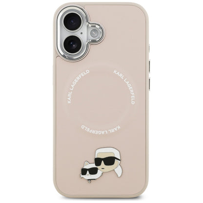 Capa MagSafe para Apple iPhone 17, Karl Lagerfeld, Karl & Choupette Pins, Rosa