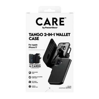 Capa MagSafe para Apple iPhone 17, PanzerGlass, Care Feature Tango Two-in-One, Preta