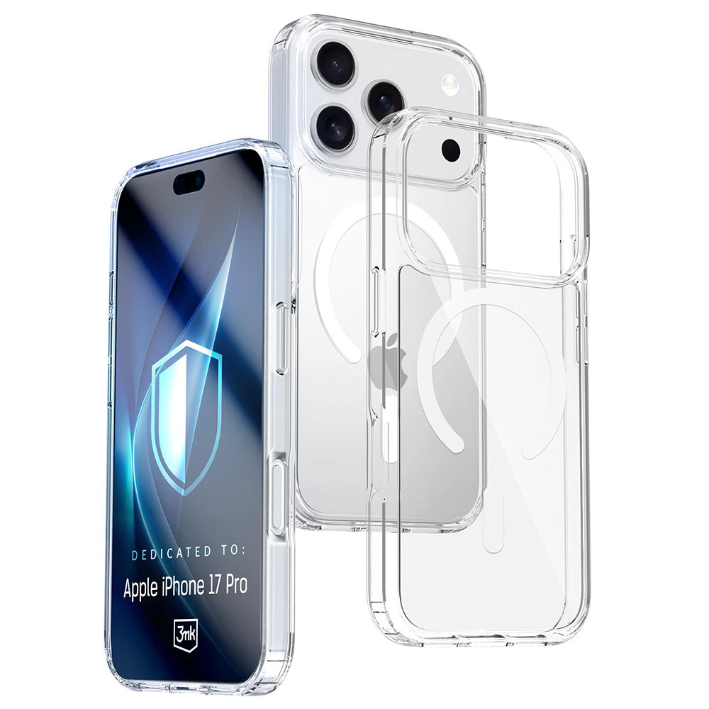 Capa MagSafe para Apple iPhone 17 Pro, 3MK, Armor MagCase, Transparente