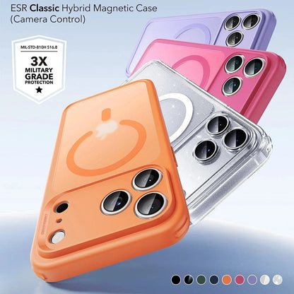 Capa MagSafe para Apple iPhone 17 Pro, ESR, Classic Hybrid, Laranja Acetinada