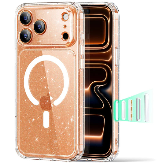 Capa MagSafe para Apple iPhone 17 Pro, ESR, Classic Hybrid Shimmer, Transparente