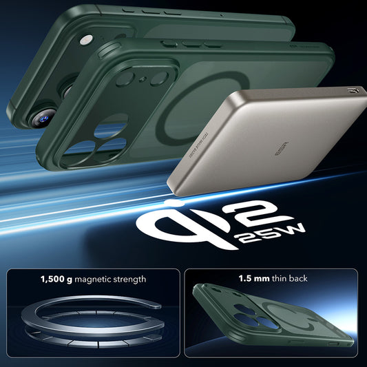 Capa MagSafe para Apple iPhone 17 Pro, ESR, Classic Hybrid, Verde Acetinado