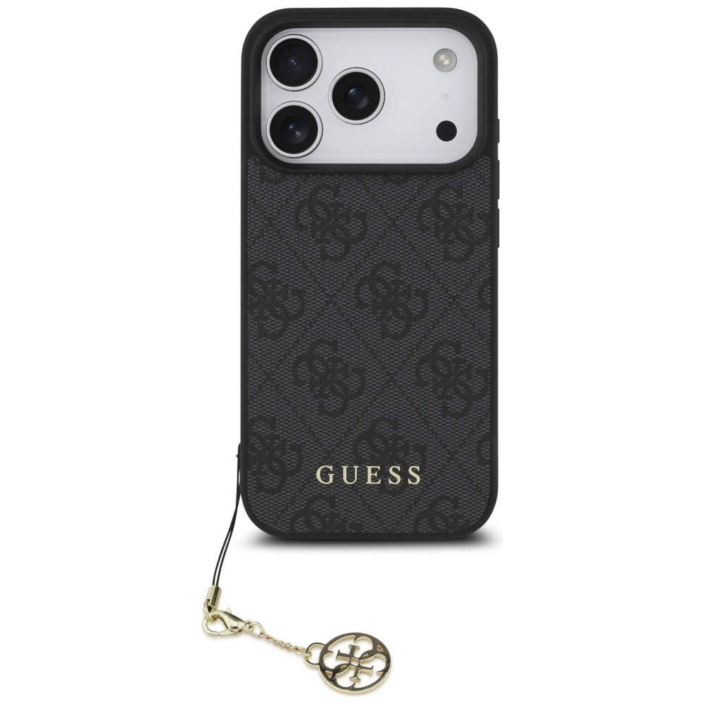 Capa MagSafe para Apple iPhone 17 Pro, Guess, 4G Charm Cradle, Preta